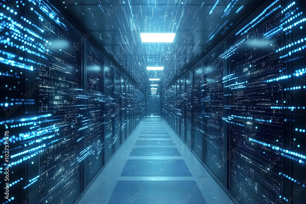 Fototapeta premium Quantum communication networks ensuring secure data transfer