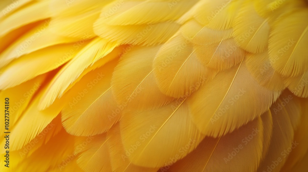 Close-up of Soft, Golden Bird Feathers Close-up of Soft, Golden Bird Feathers