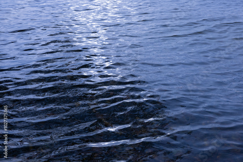 water surface in a river. Water ripples