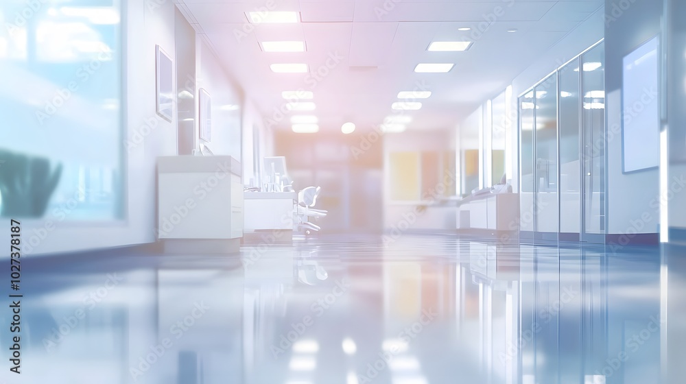 Blurred image of a modern dental clinic Blurred image of a modern dental clinic
