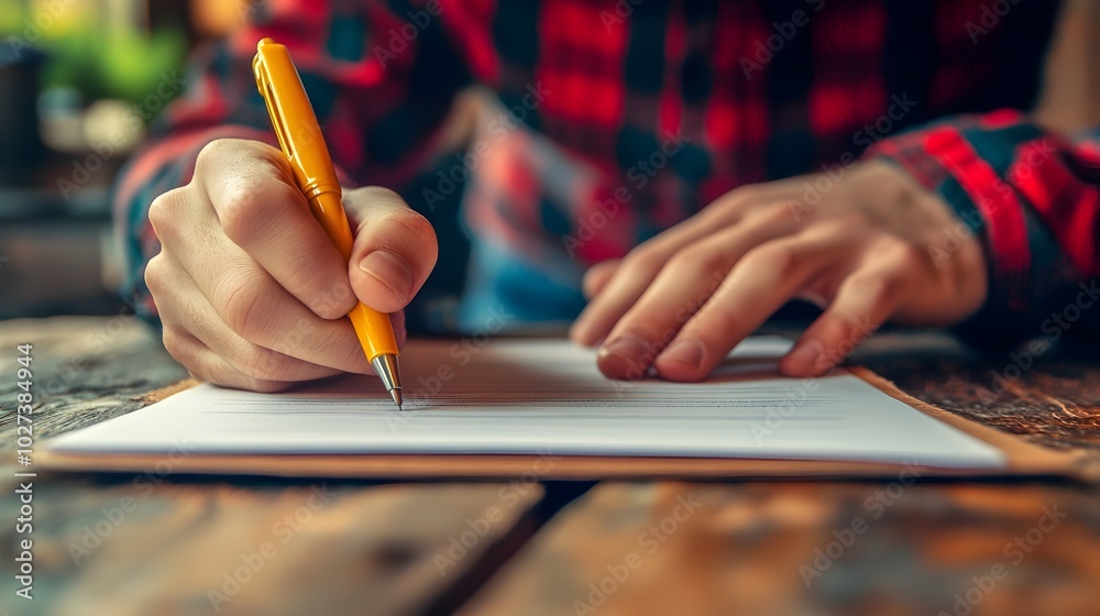 Two Professionals Signing Legal Document for Business Agreement Two Professionals Signing Legal Document for Business Agreement