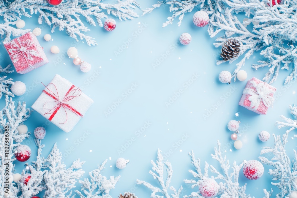 Christmas gifts box on festive background Christmas gifts box on festive background