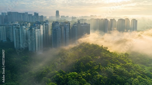 City Silhouette in Nature