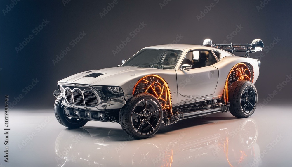 Futuristic hardcore cyber heavy duty car Futuristic hardcore cyber heavy duty car