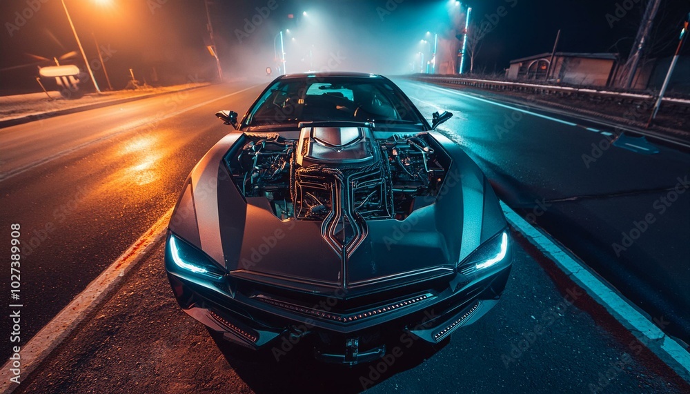 Futuristic hardcore cyber heavy duty car Futuristic hardcore cyber heavy duty car