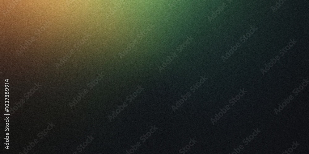 Obraz premium Gradient background with charcoal black and muted olive tones, featuring refined radial gradients and a subtle, serene blur, noise texture effect
