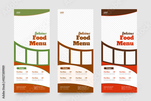 Food Rollup Banner Design Template