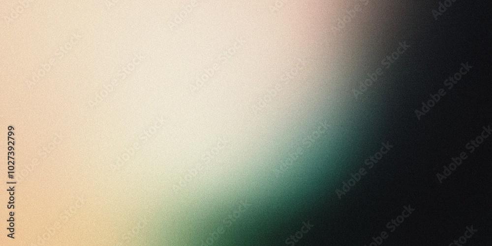 Obraz premium Gradient background with coal black, soft green, and pale peach tones, with gentle radial gradients and a subtle, misty blur, noise texture effect