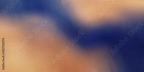 Gradient background with cobalt blue and warm sand tones, with flowing radial gradients and a soft, elegant blur , noise texture effect