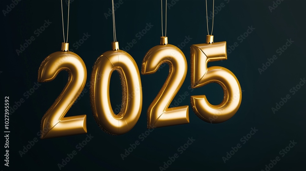 3D rendering of the golden number 