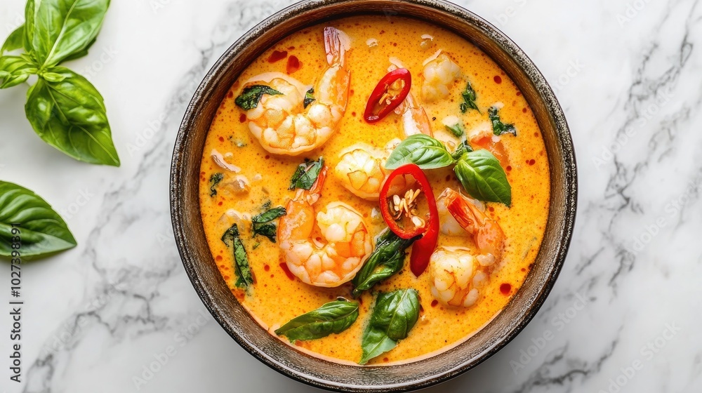 Shrimp Panang Curry in a Bowl Shrimp Panang Curry in a Bowl
