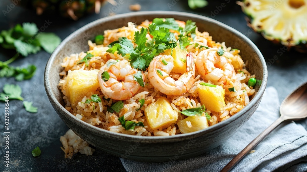 Thai Style Fried Rice with Pineapple and Shrimp Thai Style Fried Rice with Pineapple and Shrimp