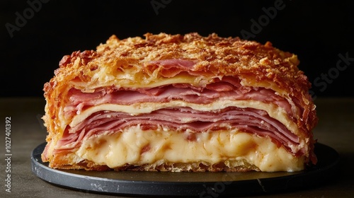 Cross Section of Chicken Cordon Bleu Delight