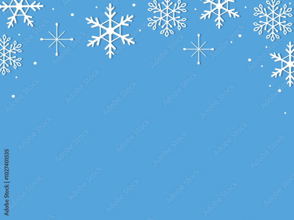 Christmas or New year with snowflakes on blue background vector. Christmas or New year with snowflakes on blue background vector.