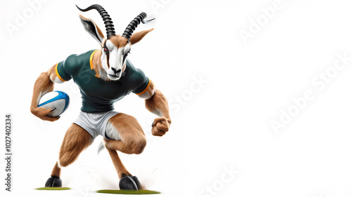 South African Springbok playing Rugby
