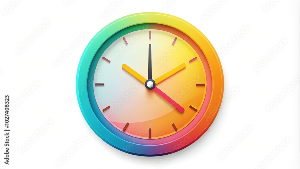 Clock Icon Time Sign Vector Illustration Isolated on White Background for Time Management and Planning Clock Icon Time Sign Vector Illustration Isolated on White Background for Time Management and Planning