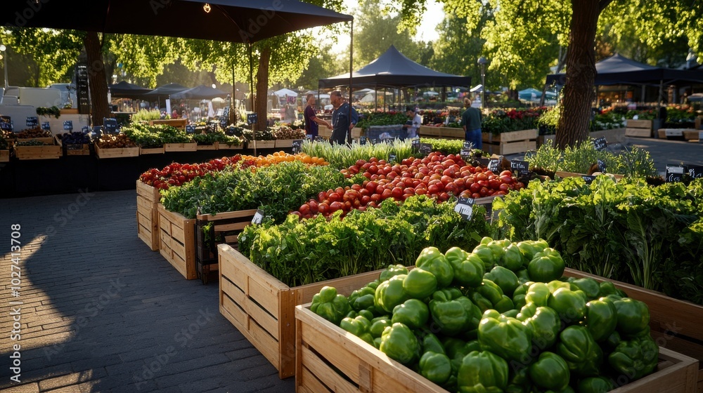 Fresh Produce at Early Morning Farmers Market Fresh Produce at Early Morning Farmers Market