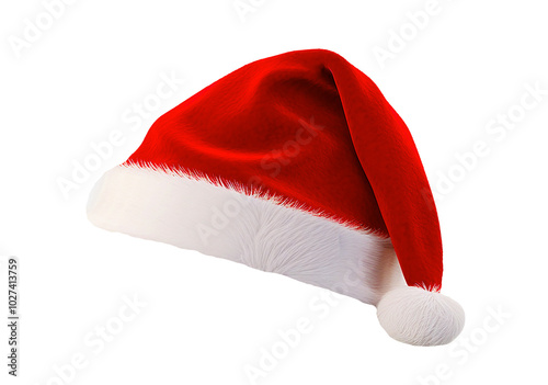 christmas santa claus red hat isolated clear background