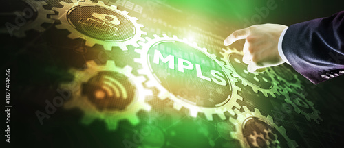 MPLS. Multiprotocol Label Switching. Telecommunications Networks Concept photo