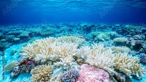 Bleached Coral Reef.