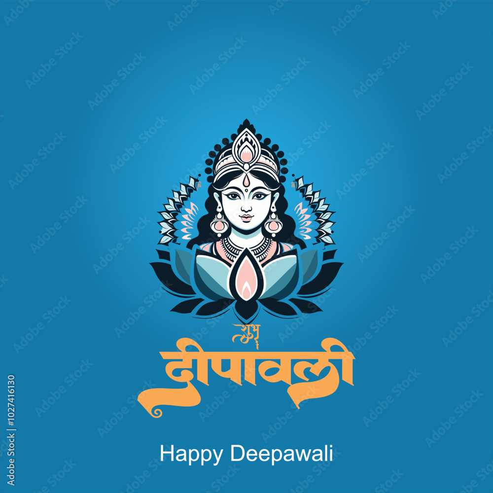 Happy Depwali Goddess Laxmi on Laxmi pujan or pooja in Diwali or Deepavali, a festival of light Happy Depwali Goddess Laxmi on Laxmi pujan or pooja in Diwali or Deepavali, a festival of light