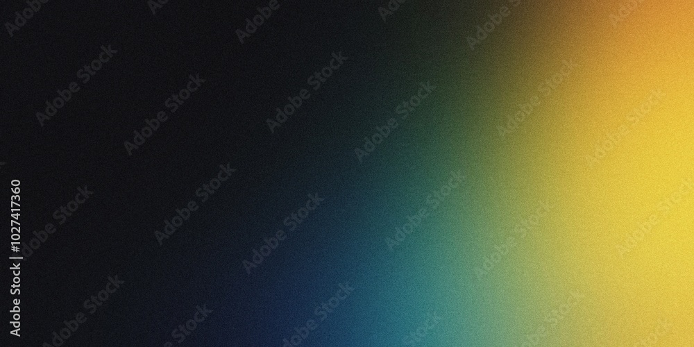 Fototapeta premium Gradient background with rich black, muted yellow, and soft indigo tones, with gentle radial gradients and a delicate, airy blur, noise texture effect