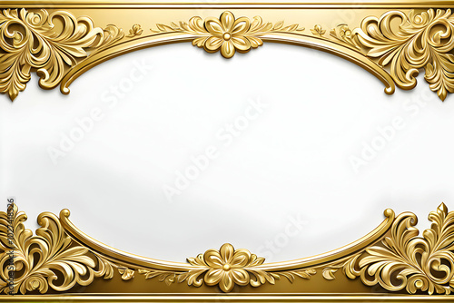 Luxury gold border copy space area