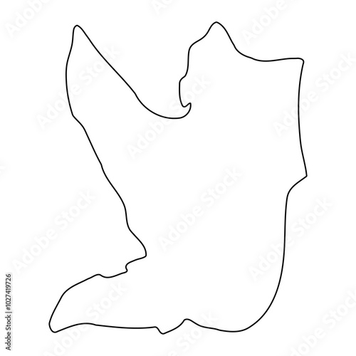 Luweero district map, administrative division of Uganda. Vector illustration. photo