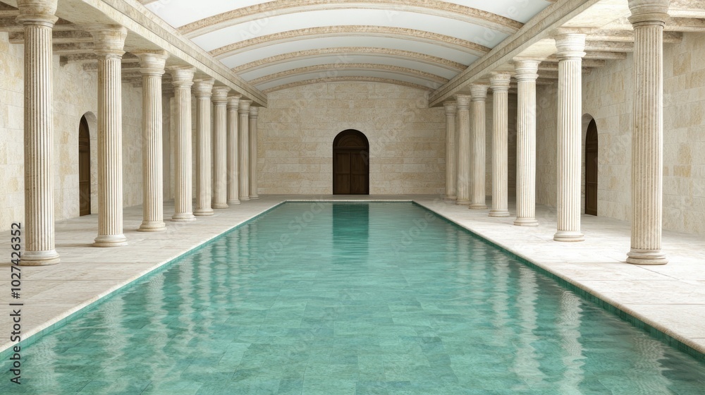 Obraz premium Design a detailed, mesmerizing long shot liquidity pool blending digital art with photorealistic elements