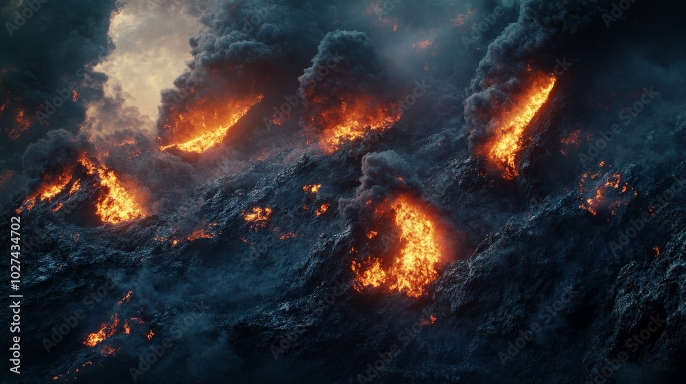 Raging Inferno: Catastrophic Volcanic Eruption Raging Inferno: Catastrophic Volcanic Eruption