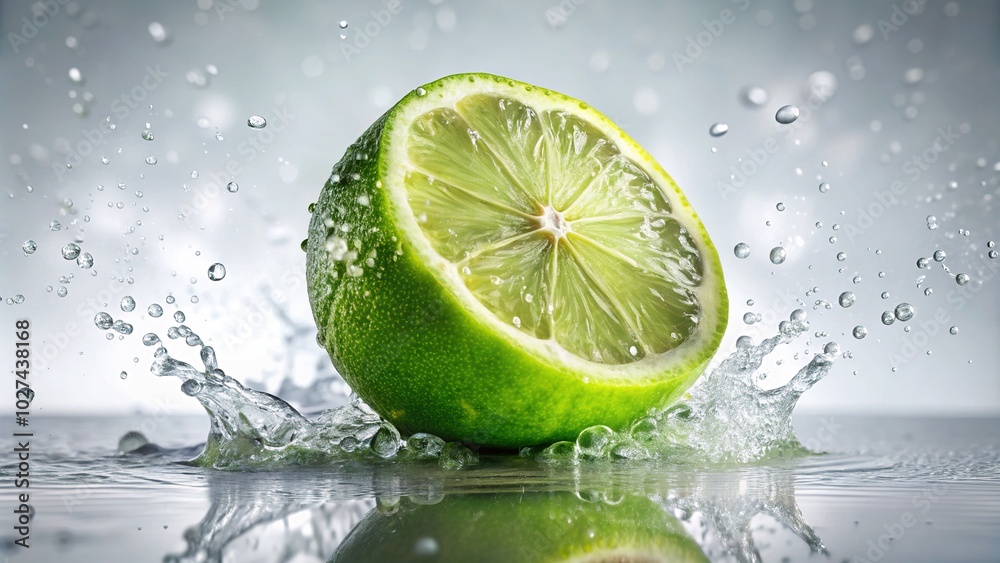 Surreal Lime Fruit Isolated on White Background - Vibrant, Dreamy, and Unique Visuals for Stock Photography Surreal Lime Fruit Isolated on White Background - Vibrant, Dreamy, and Unique Visuals for Stock Photography