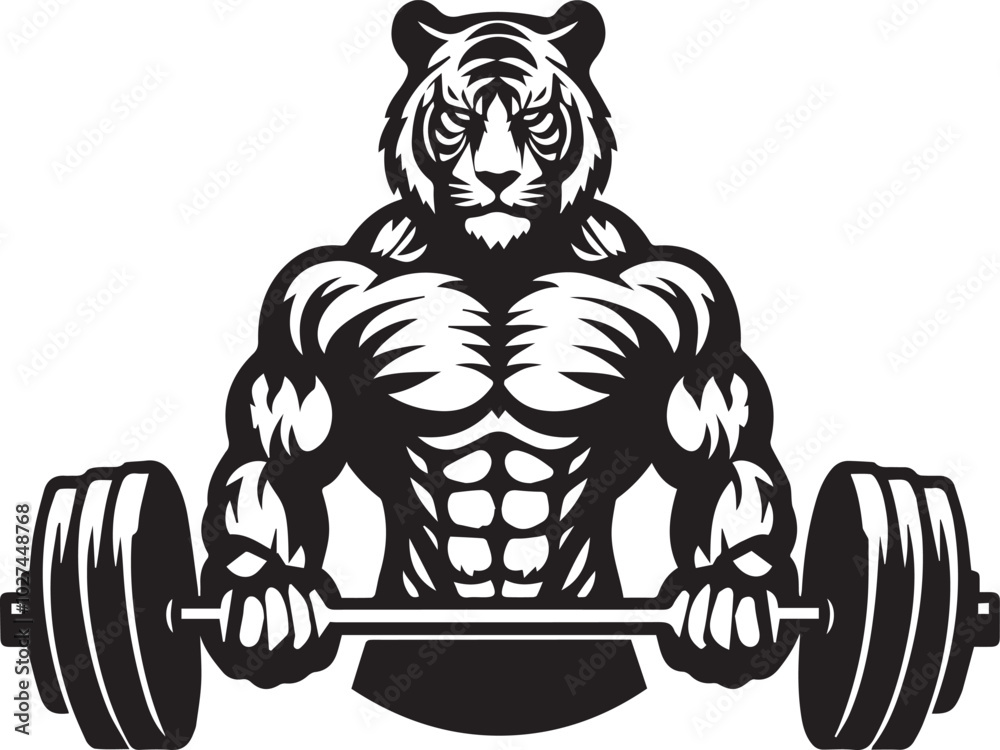 Tiger gym vector silhouette Tiger gym vector silhouette