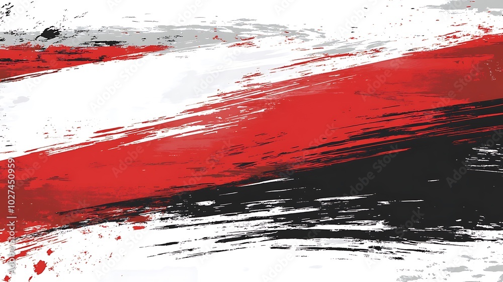 Abstract background with red, black, and white brush strokes. Abstract background with red, black, and white brush strokes.