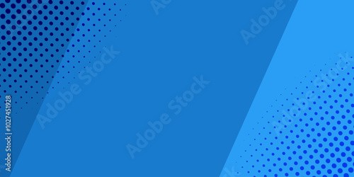 abstract blue background with dot, geometric shapes design