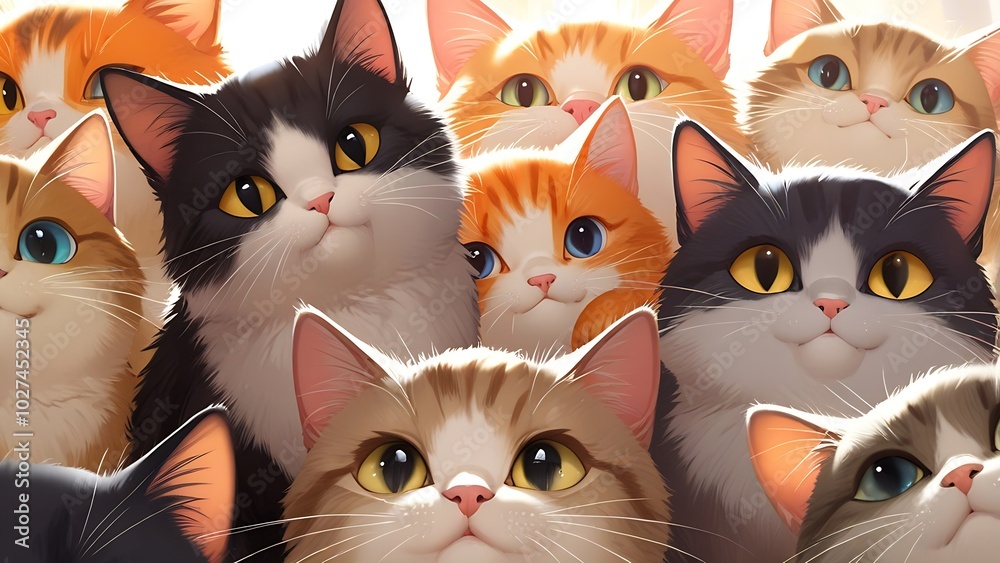 Anime Whiskers. Orange Cat and His Friend's Joyful World Anime Whiskers. Orange Cat and His Friend's Joyful World