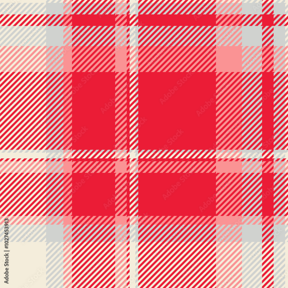 Trim tartan fabric check, apartment pattern texture plaid. Scratch seamless textile vector background in red and light gray colors. Trim tartan fabric check, apartment pattern texture plaid. Scratch seamless textile vector background in red and light gray colors.
