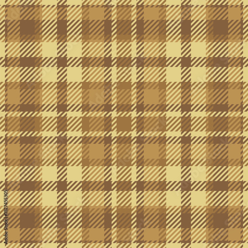 Slim texture pattern textile, wear seamless plaid tartan. Everyday check fabric vector background in orange and yellow colors.