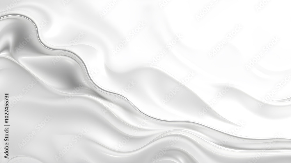 Obraz premium Studio shot photo of ultra realistic image featuring a fashion-forward silver and white texture with an abstract waves decoration background. the texture should showcase the sleek, Generative AI