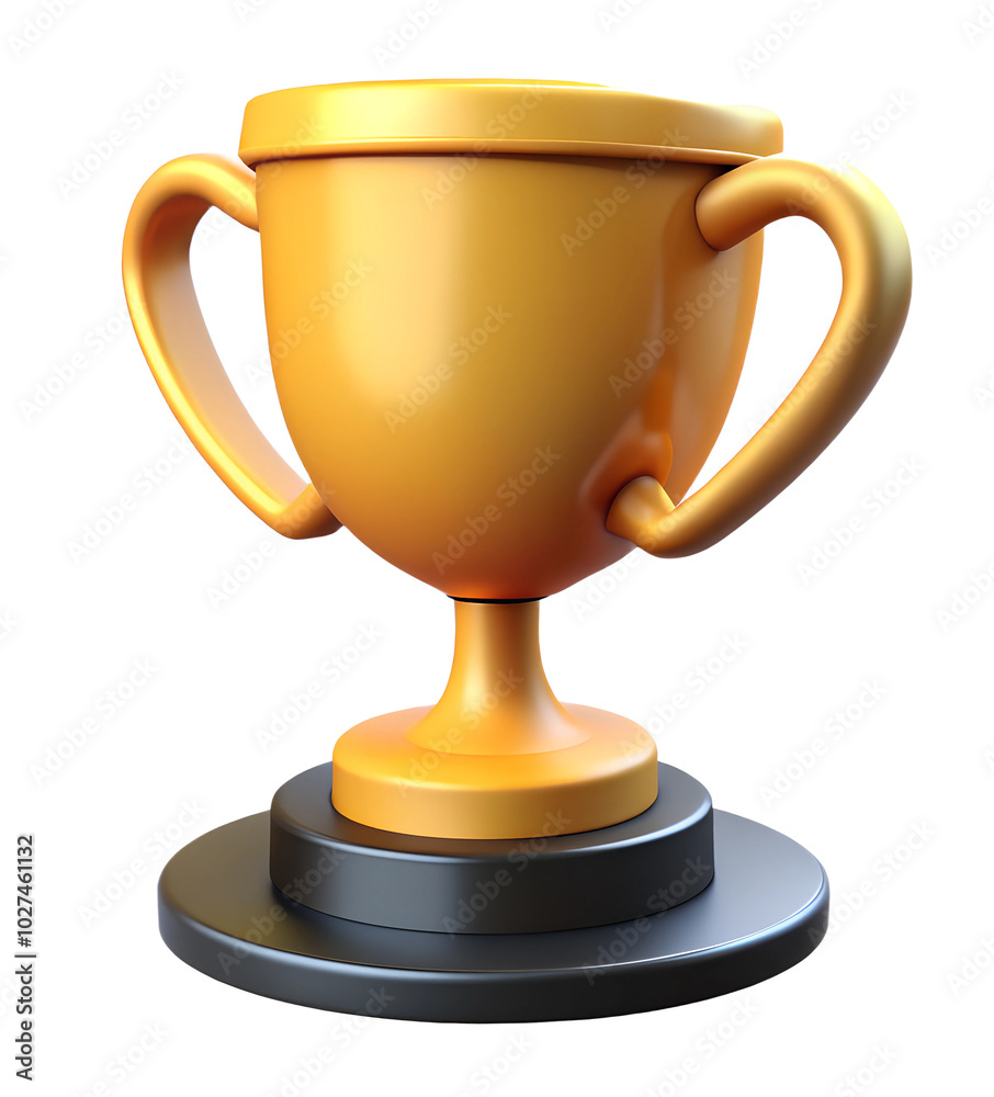 3d Gold cup on white background. High quality photo 3d Gold cup on white background. High quality photo
