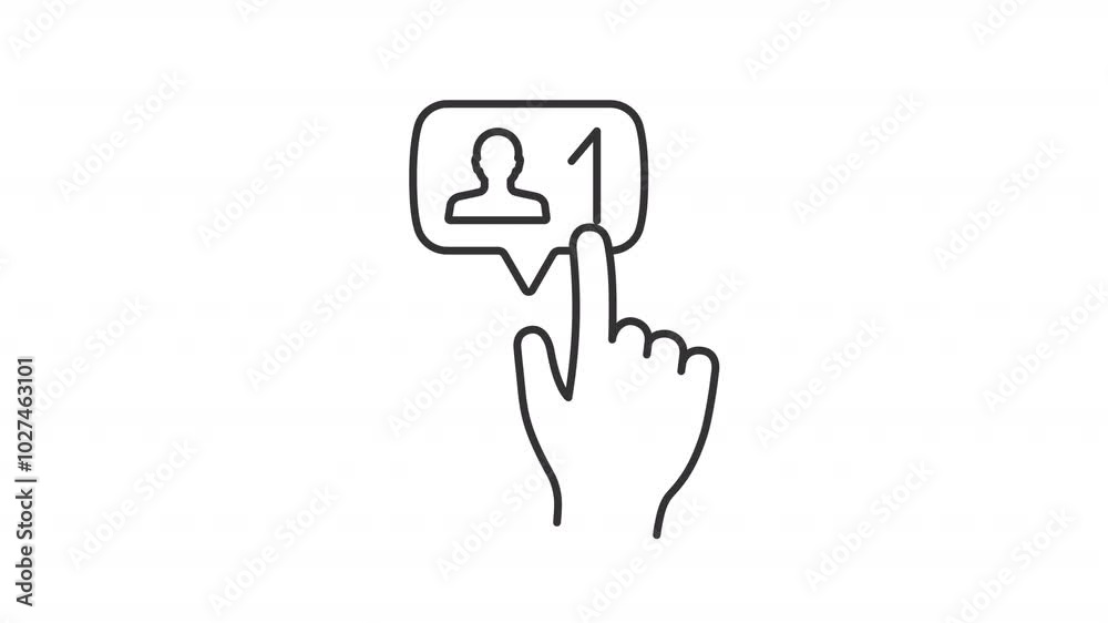 Followers Button Icon Animation Followers Button Icon Animation