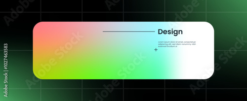 Modern design element in gradient color. Futuristic pop up interface.
