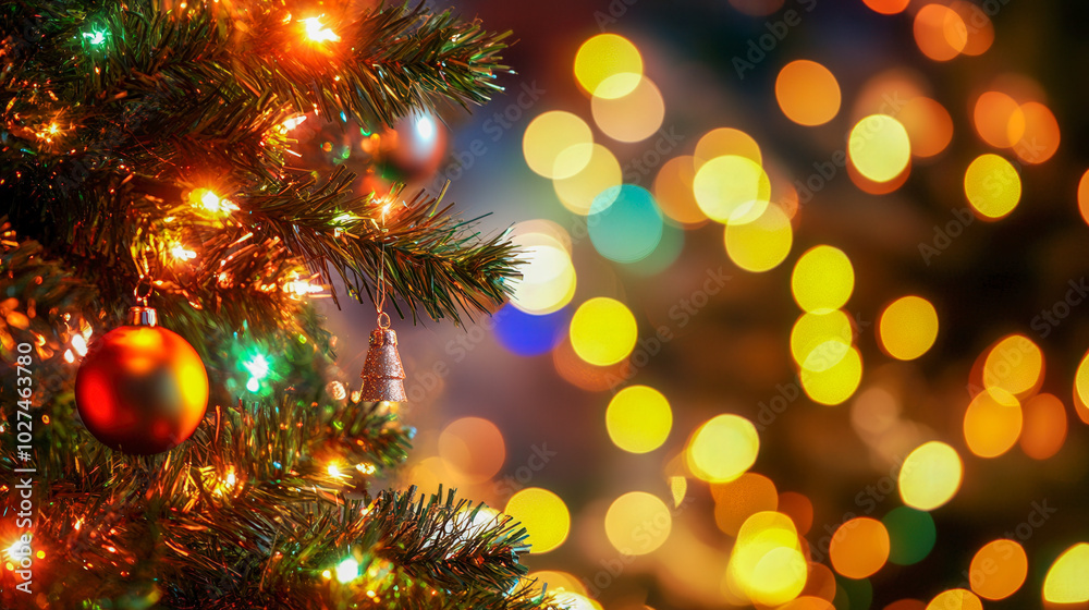 christmas wallpaper background with thusands sparkling christmas lights
