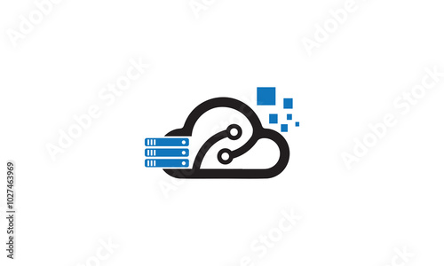 cloud logo, cloud security, web server logo, security logo, domain and hosting service, data center logo
