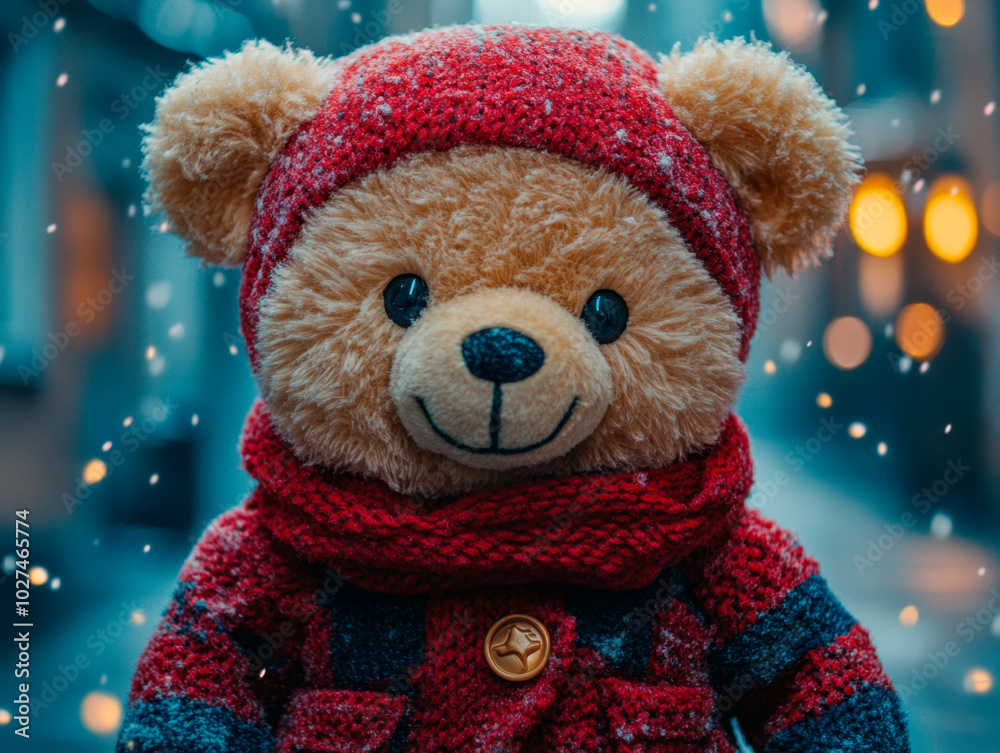teddy bear with happy new year and Christmas concept teddy bear with happy new year and Christmas concept
