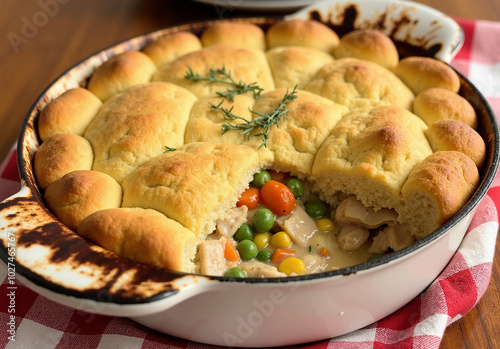 Comforting Chicken Cobbler: A Savory Delight