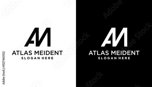 m a ma am initial logo design vector graphic idea creative