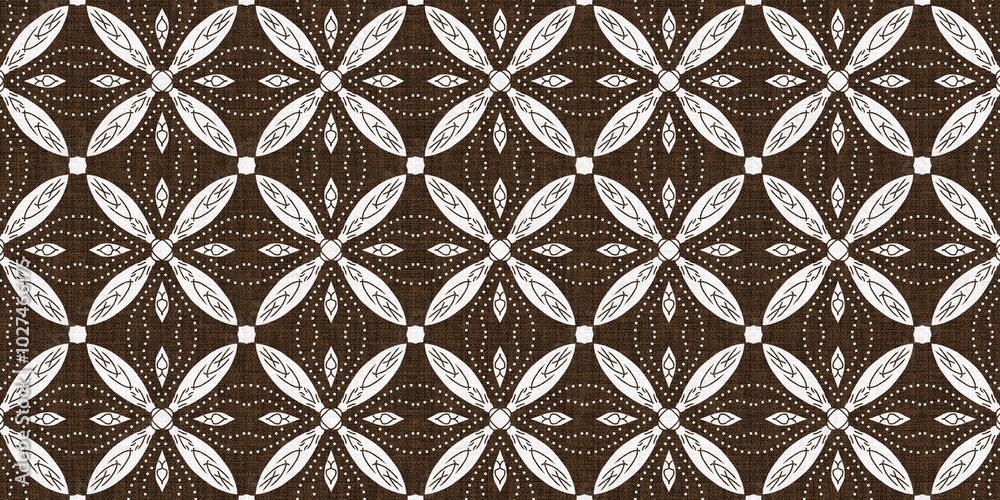 Batik Pattern with Brown and White Intricate Floral Design
Batik Pattern with Brown and White Intricate Floral Design