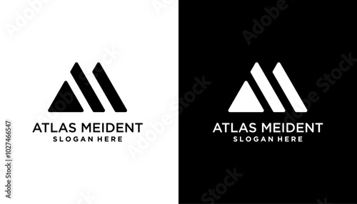 m a ma am initial logo design vector graphic idea creative
