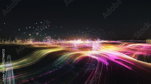 A digital landscape where information flows at the speed of light