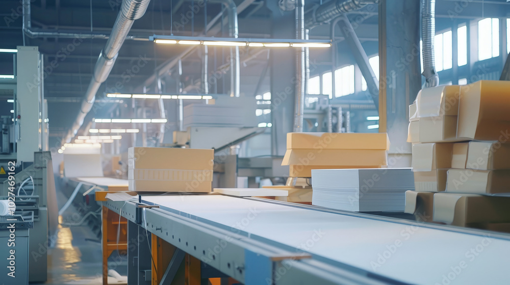 Naklejka premium paper production line